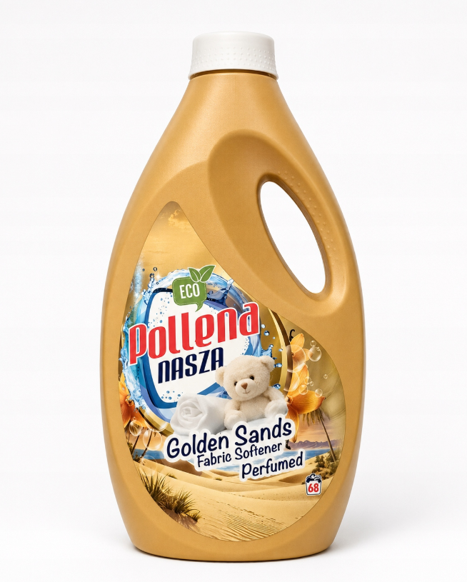 PŁYN DO PŁUKANIA POLLENA GOLDEN SANDS 68 PRAŃ 2,4L PERFUMOWANY - obrazek 3