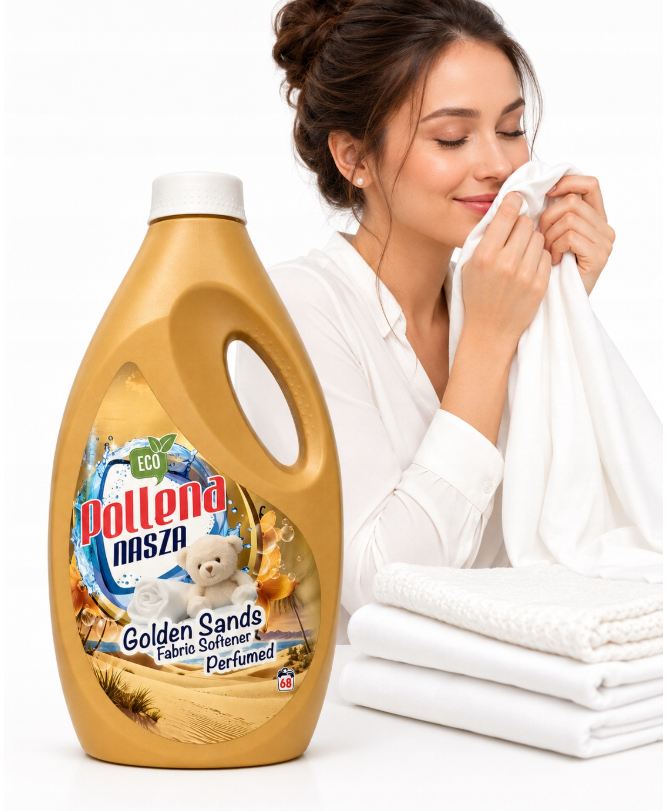 PŁYN DO PŁUKANIA POLLENA GOLDEN SANDS 68 PRAŃ 2,4L PERFUMOWANY